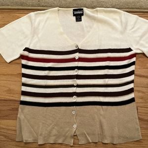 Vintage Design Studio Short Sleeve Sweater Size M